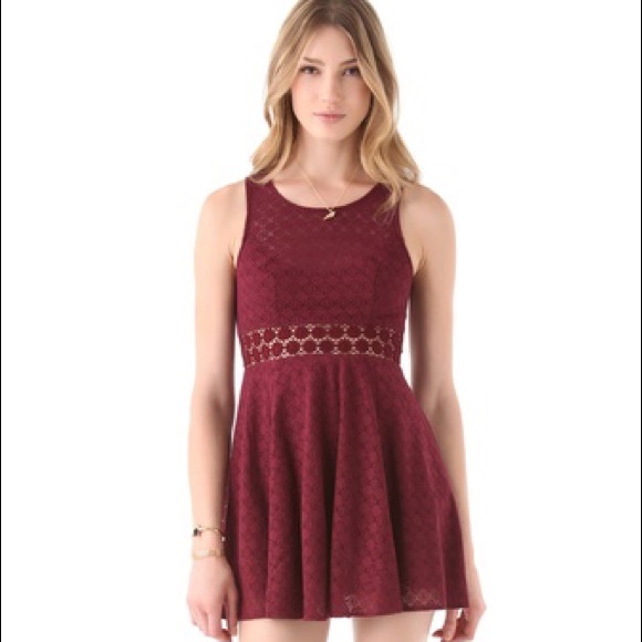 free people maroon dress